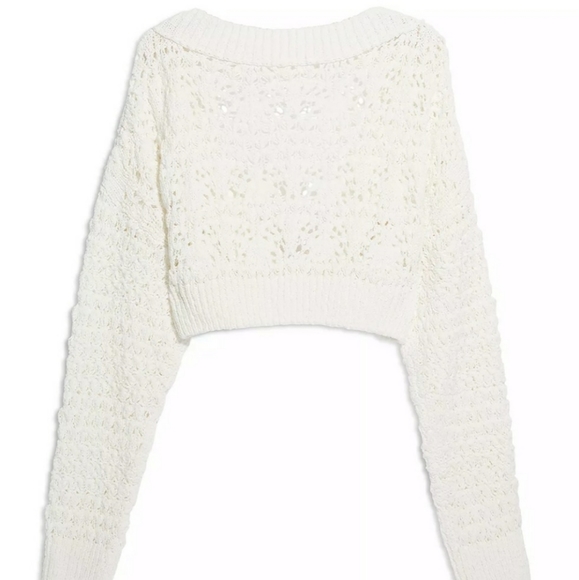 Free People Chloe Cardigan Cream XS - Picture 11 of 13